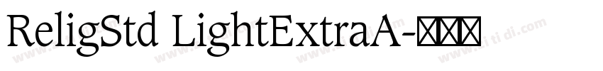 ReligStd LightExtraA字体转换